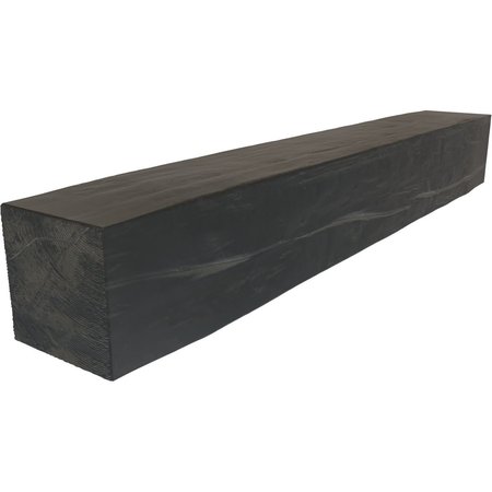 EKENA MILLWORK Riverwood Faux Wood Fireplace Mantel, Aged Ash, 4"H x 8"D x 72"W MANURW04X08X72ES